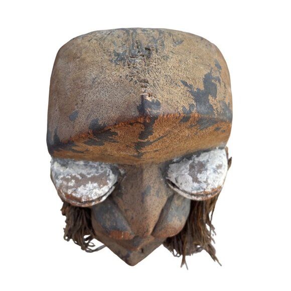 Dan Tribal Wooden Mask Wall Art Natural Fiber Guere Tribe  mask Ivory Coast 1950 - Picture 5 of 16